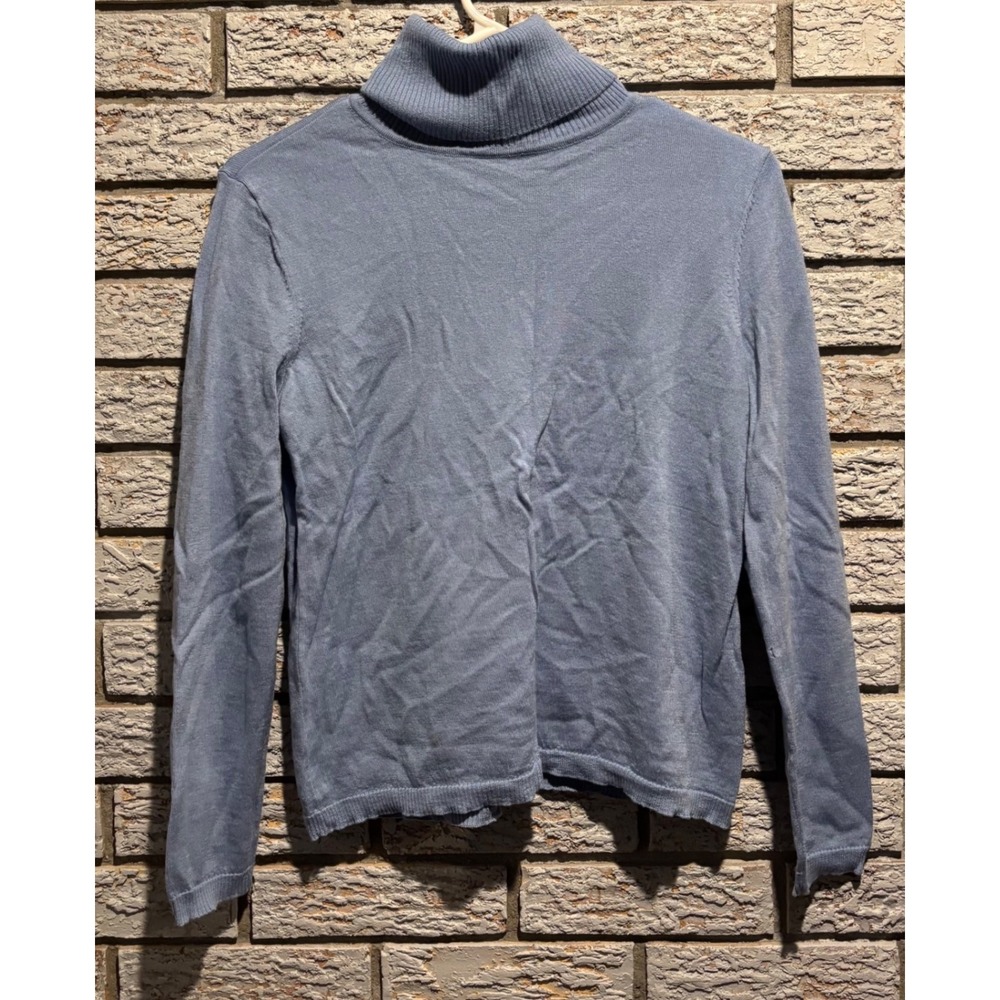 Pendleton Womens Light Blue 100% Merino Wool Turtleneck Sweater Size M RN29685
